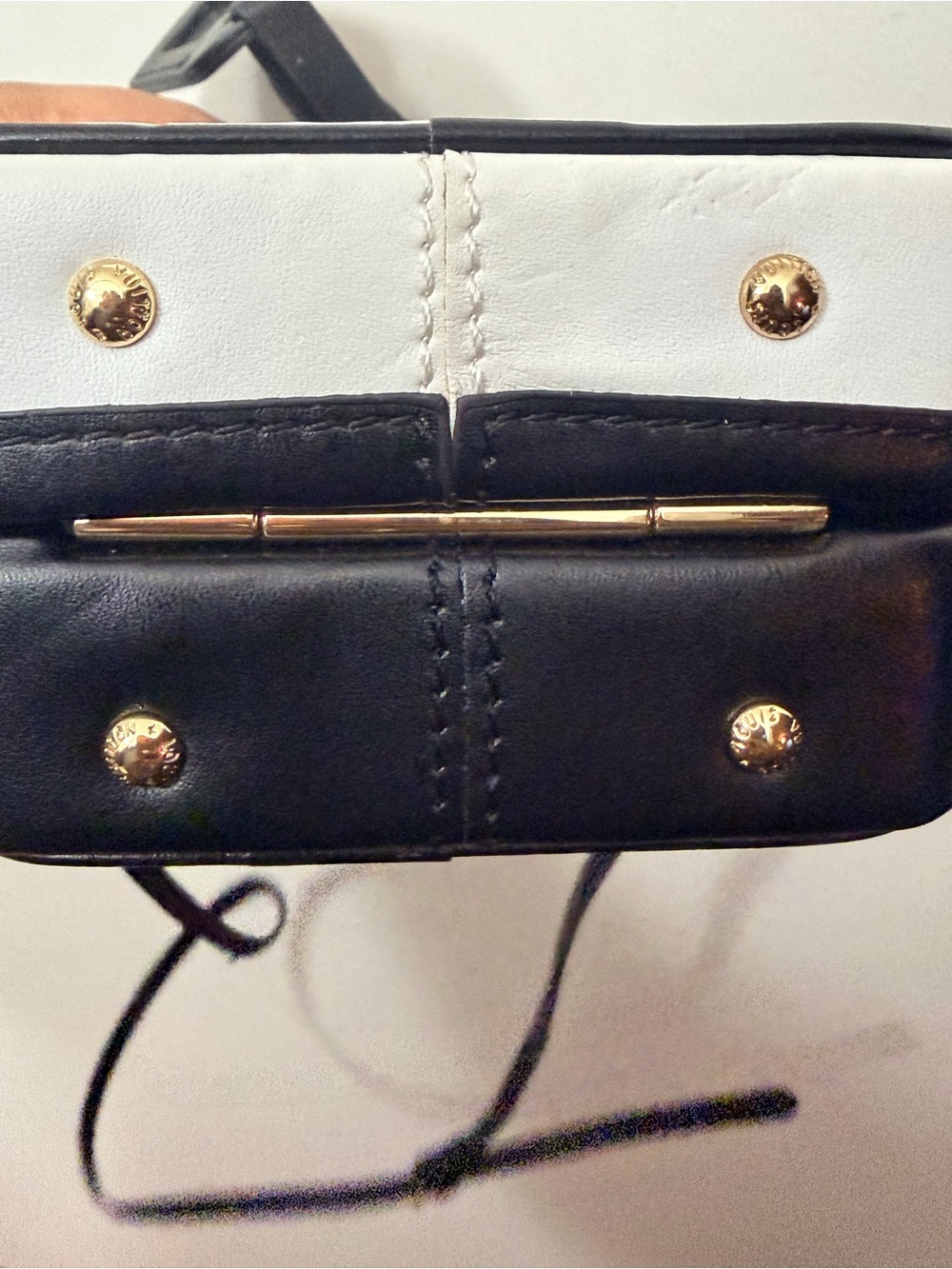 Louis Vuitton Black and White Round Crossbody with Gold Hardware - Picture 7 of 7